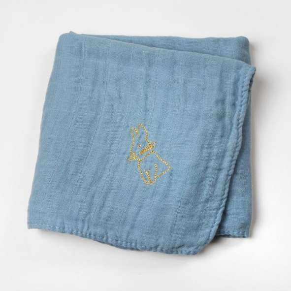 Lange doudou Bleu denim