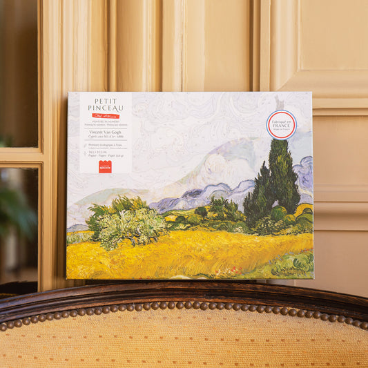 Coffret peinture au numéro - Cyprès aux blés d’or - Van Gogh