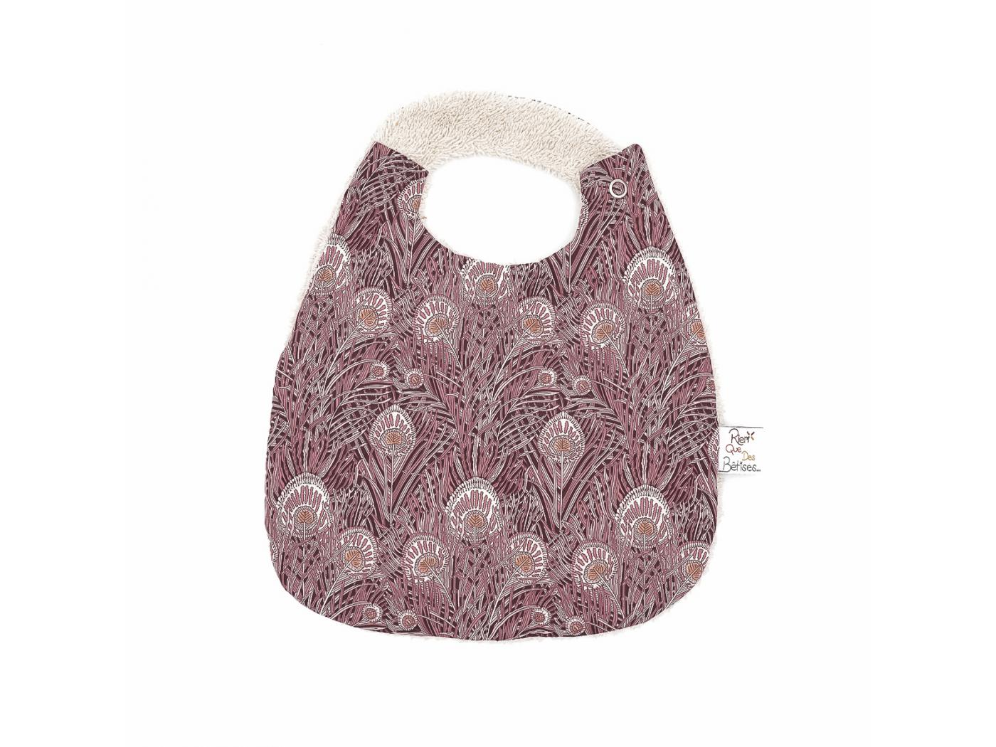Bavoir classique - Liberty queen hera pink