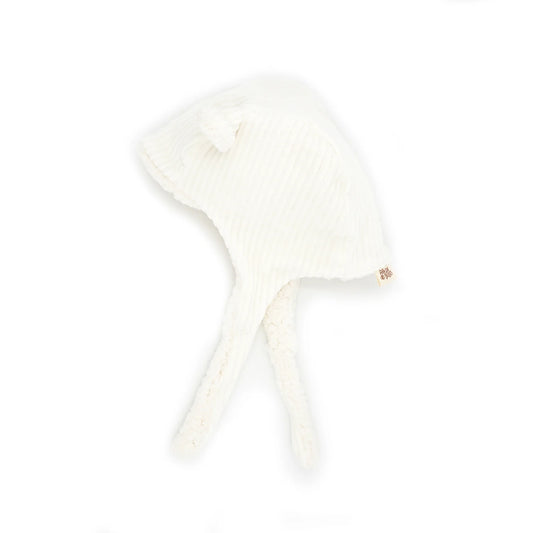 Bonnet Velours 03-09 mois - Ecru
