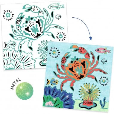 Coloriages surprises - Sous la mer