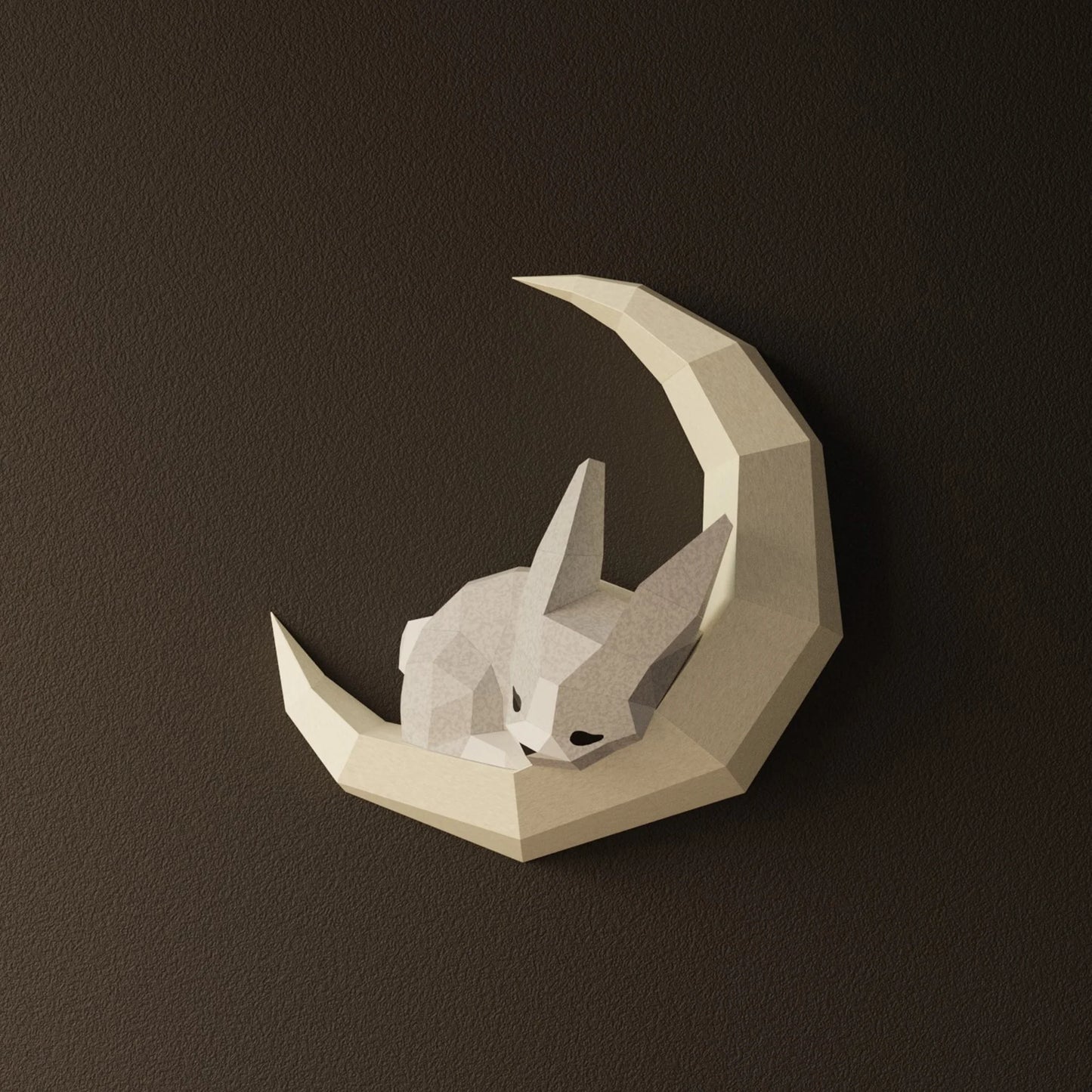 LAPIN GRIS LUNE BLANCHE