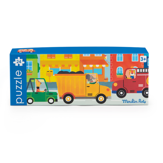 Puzzle vehicules 24 pcs - Les Popipop