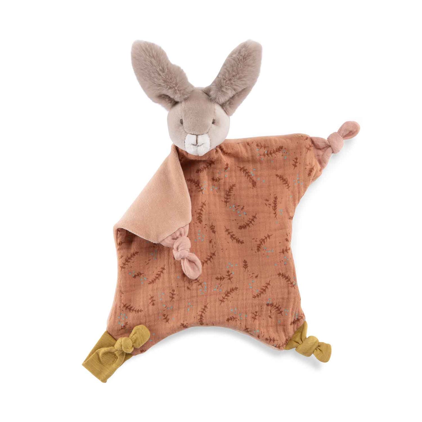 Doudou lange lapin argile - Trois petits lapins