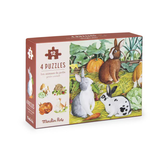 4 mini puzzles des animaux - Le Jardin du Moulin