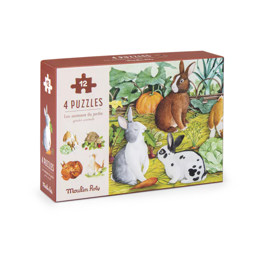 4 mini puzzles des animaux - Le Jardin du Moulin