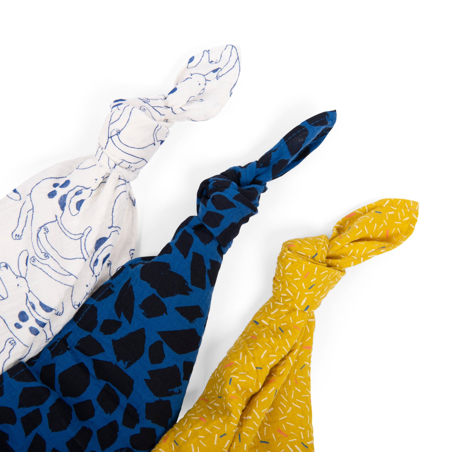 Set de 3 langes imprimés - Puce et Pilou