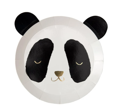 8 grandes assiettes - Panda