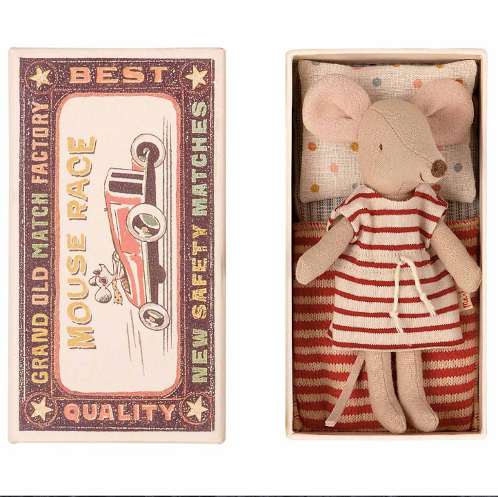 Big Sister mouse in matchbox - Maileg