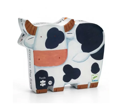 Puzzles silhouettes - Les vaches à la ferme - 24 pièces