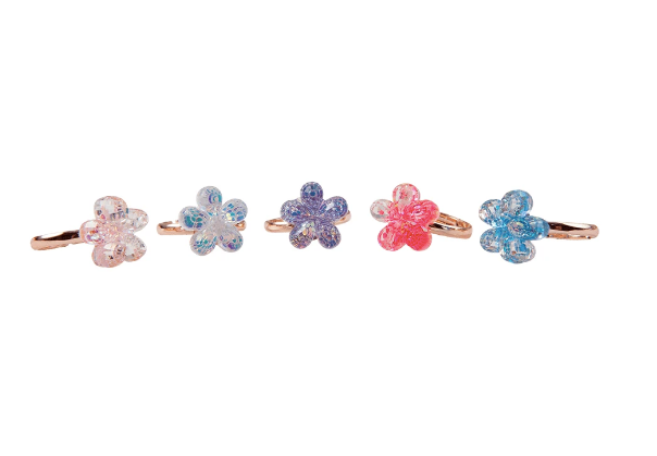 Bague boutique - Shimmer flower 5 pcs