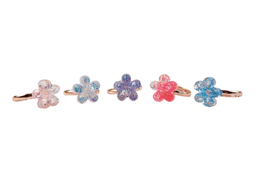 Bague boutique - Shimmer flower 5 pcs