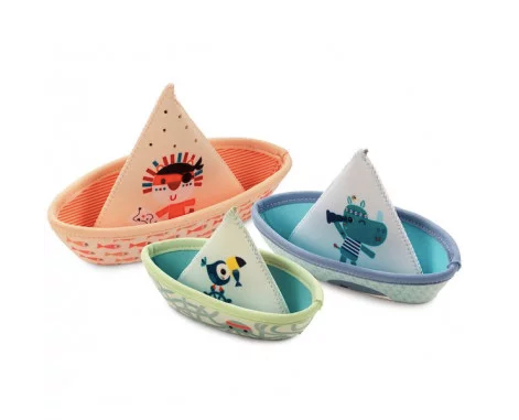 3 bateaux flottants Jungle