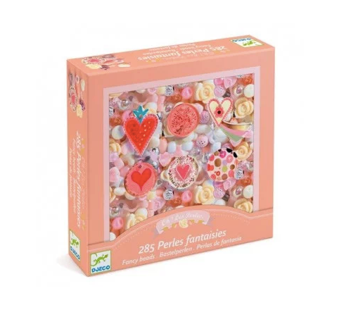 Perles en bois - Coeurs