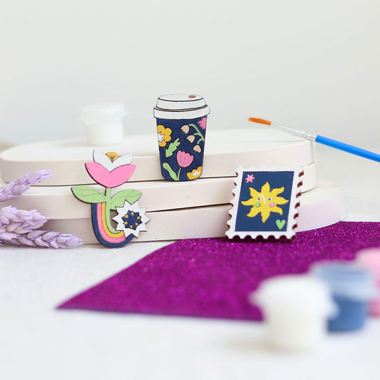 DIY Bijouterie - Mes broches en bois à peindre