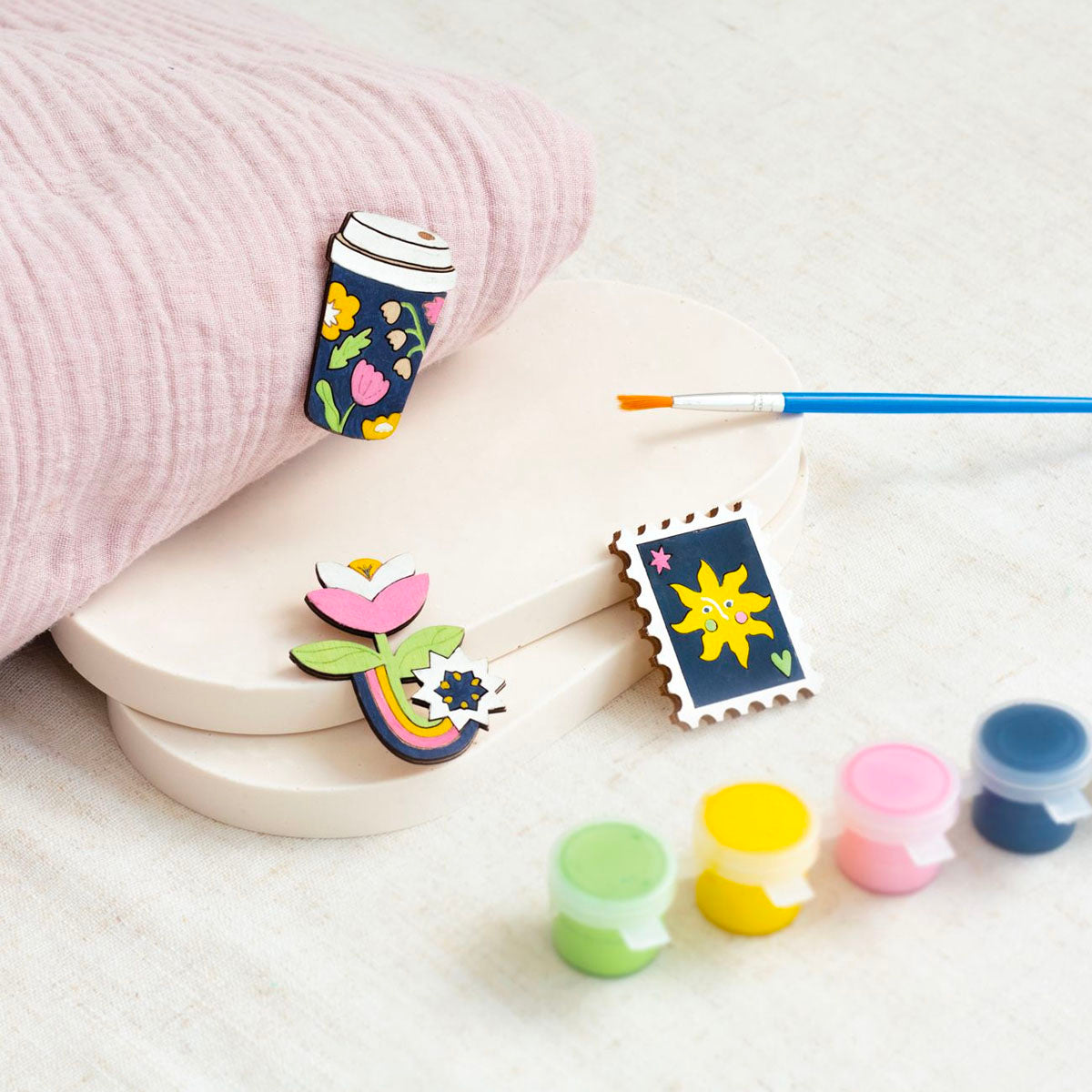 DIY Bijouterie - Mes broches en bois à peindre