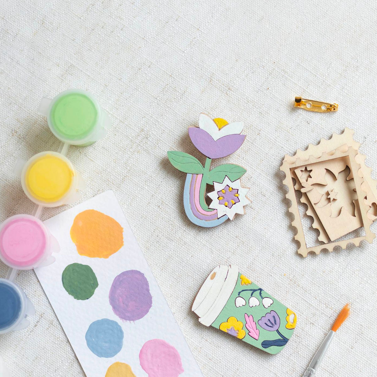 DIY Bijouterie - Mes broches en bois à peindre