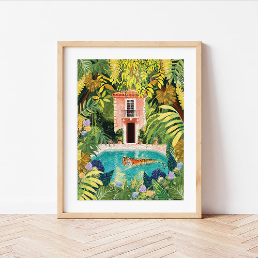 Coffret peinture au numéro - Tiger Relaxing In My Pool