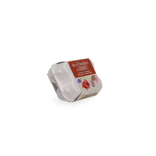 Boîte à oeufs 6 bombes à graine - Le Jardin du Moulin