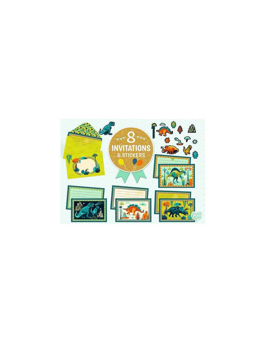 Cartes d'invitation - Cric croc, Dino Rock !