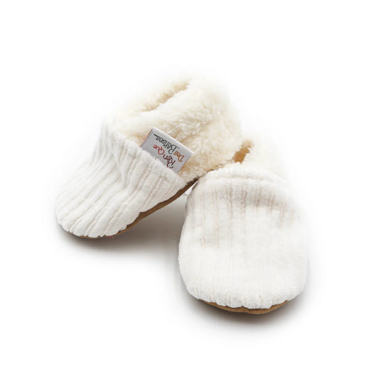 Chaussons Velours Taille 0 - Ecru