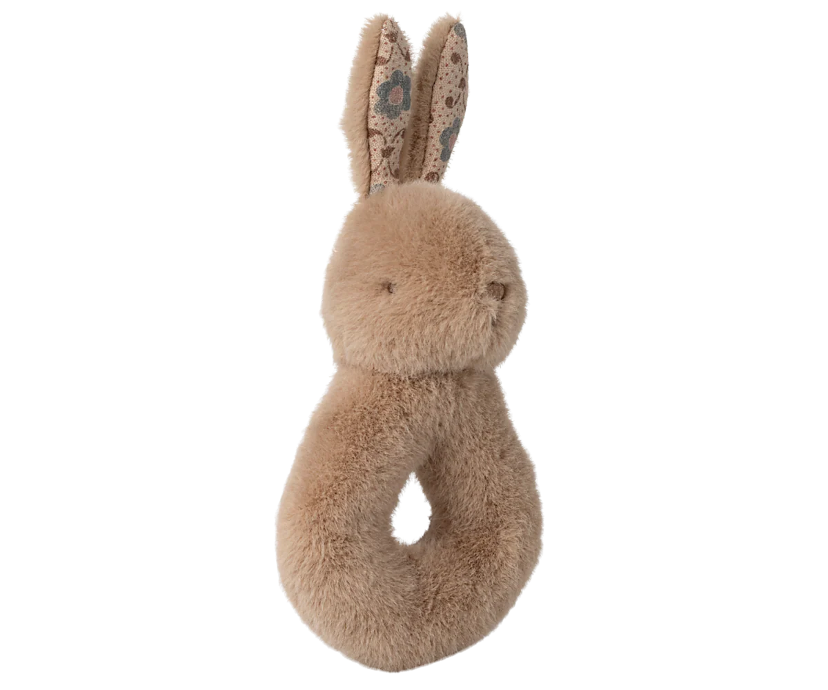 Coffret hochet lapin - crème pêche