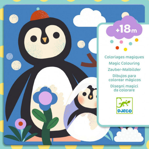 Coloriage à l'eau - Coucou caché maman-bébé du monde