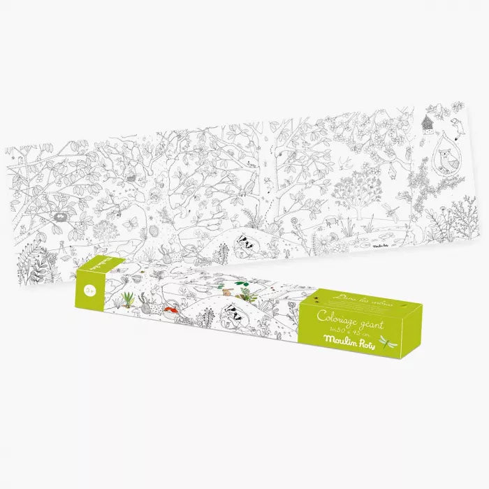Coloriage géant Le botaniste - Le Jardin du Moulin
