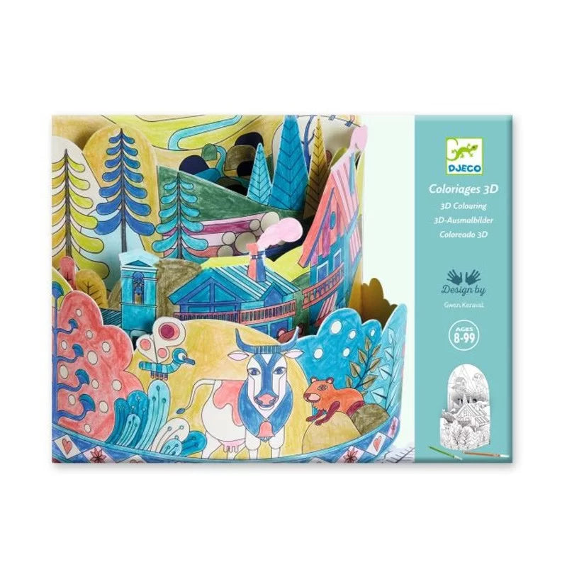 Coloriages diorama - Au sommet du monde