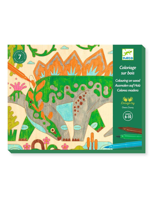 Coloriages sur bois - Dino world