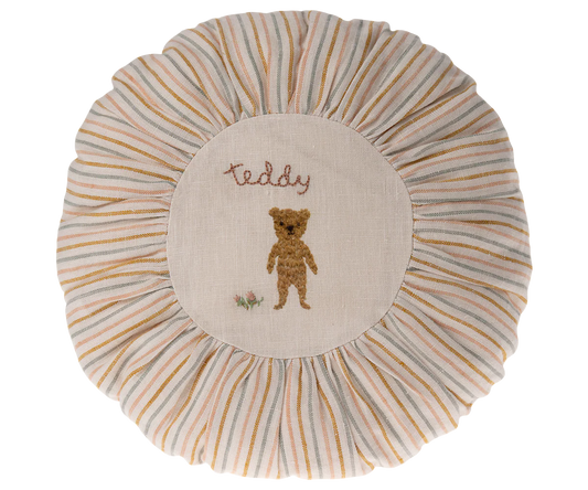 Coussin, rond, small - teddy, striped