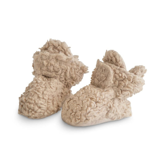Cozy baby booties - Oatmeal ( 6-9 mois )