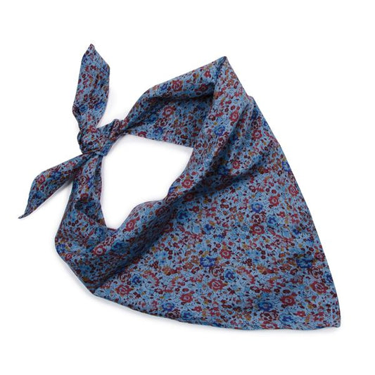 Foulard Roseline - Bleu azur