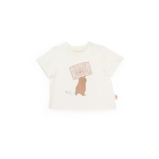 LOTUS Tee-shirt 06m jersey flammé crème Wouf Wouf