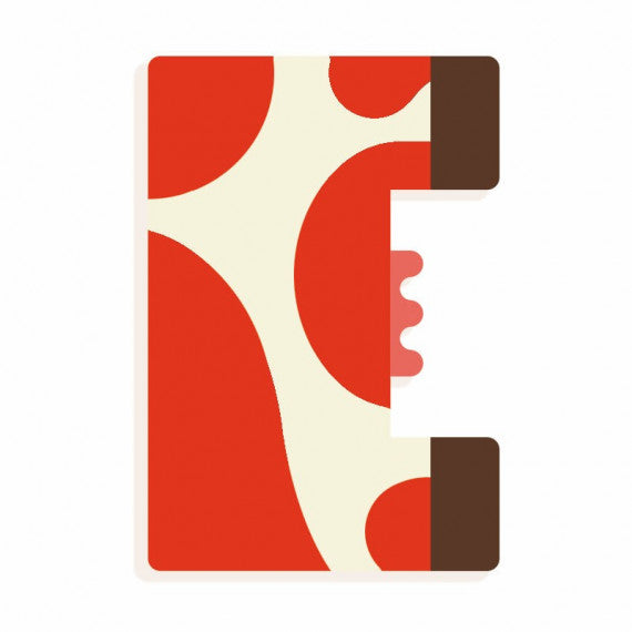 Lettre Animaux graphiques - E