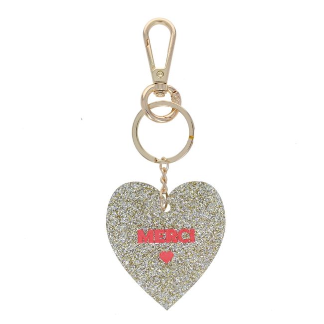 Porte clé coeur merci
