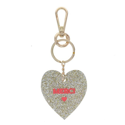Porte clé coeur merci