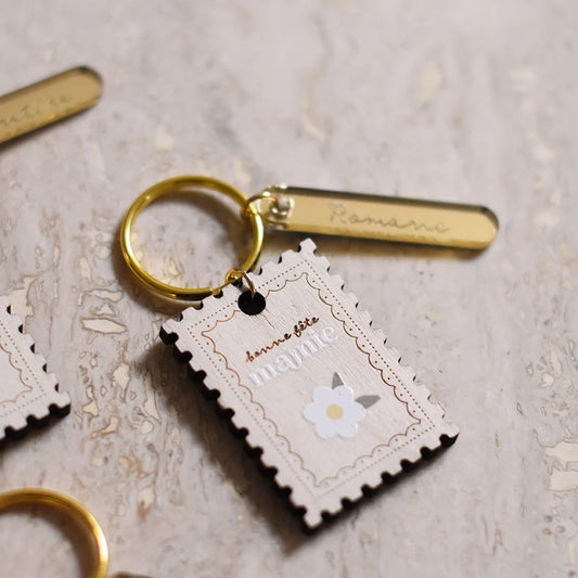 Porte clés Bonne fête mamie Paquerettes