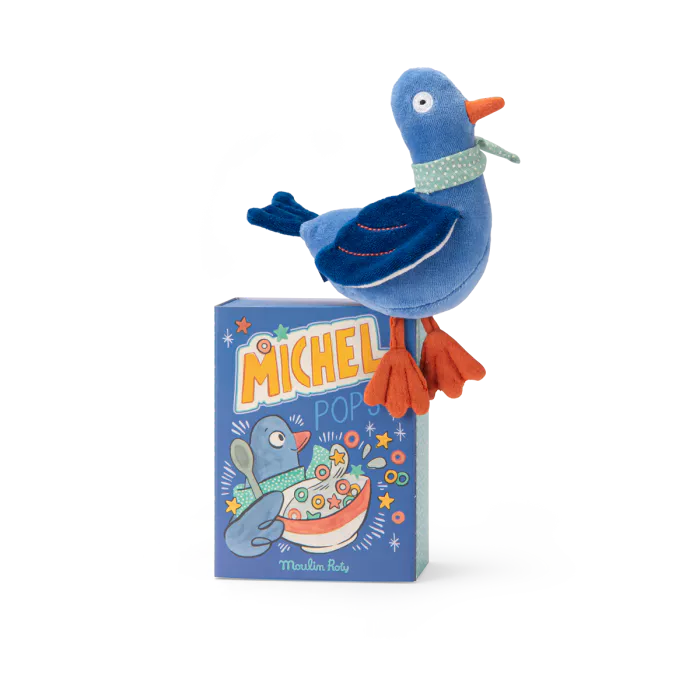 Poupée hochet pigeon Michel - Puce et Pilou