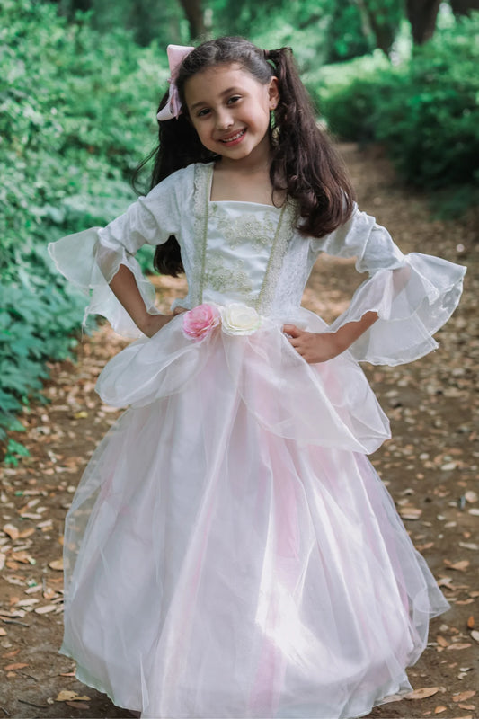 Robe de Princesse rose pale et or - 7-8 ans