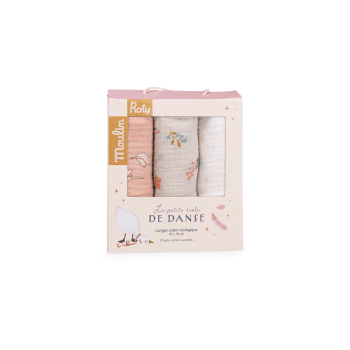 Set de 3 langes imprimés - La petite ecole de danse