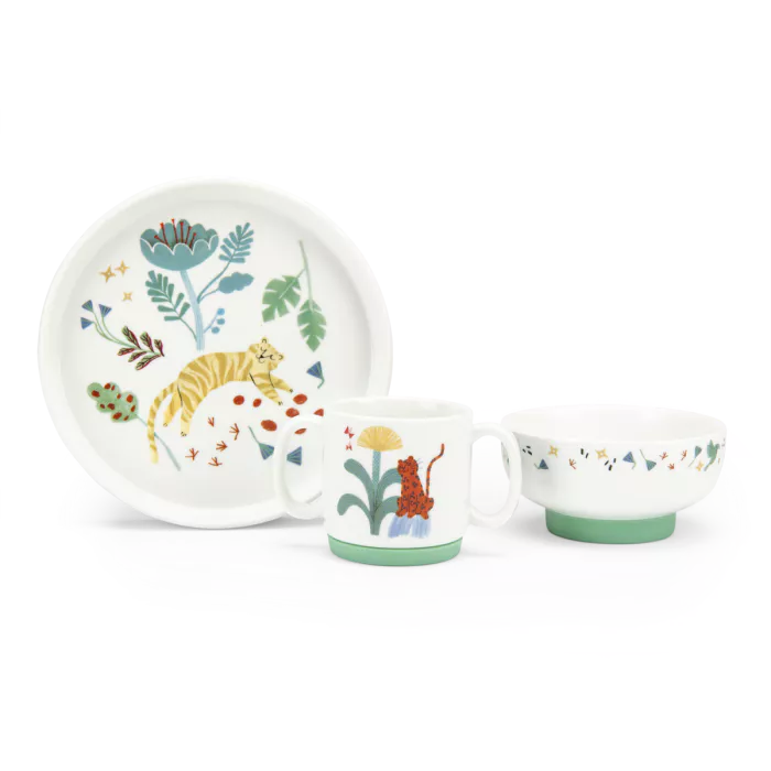 Set vaisselle porcelaine - La forêt Mawa