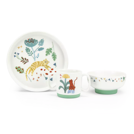 Set vaisselle porcelaine - La forêt Mawa