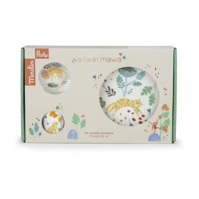 Set vaisselle porcelaine - La forêt Mawa