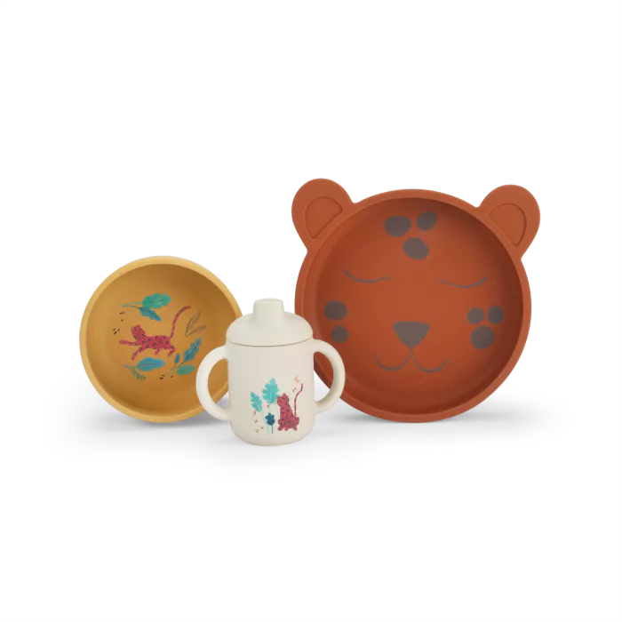 Set vaisselle silicone - La forêt Mawa
