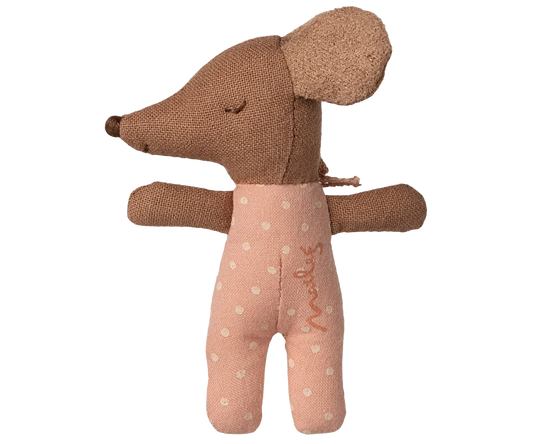 Sleepy wakey baby souris in boîte d’allumettes - rose