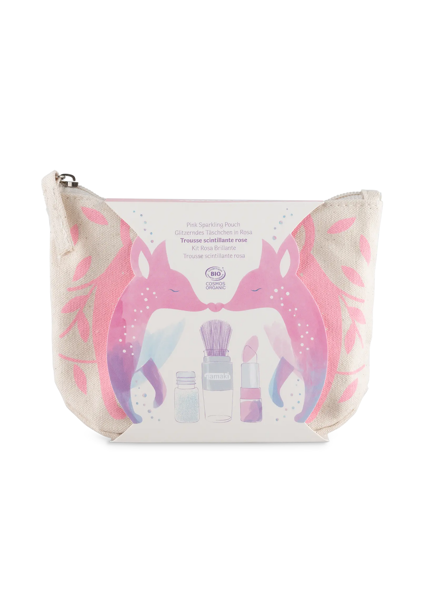 Trousse scintillante Renard rose