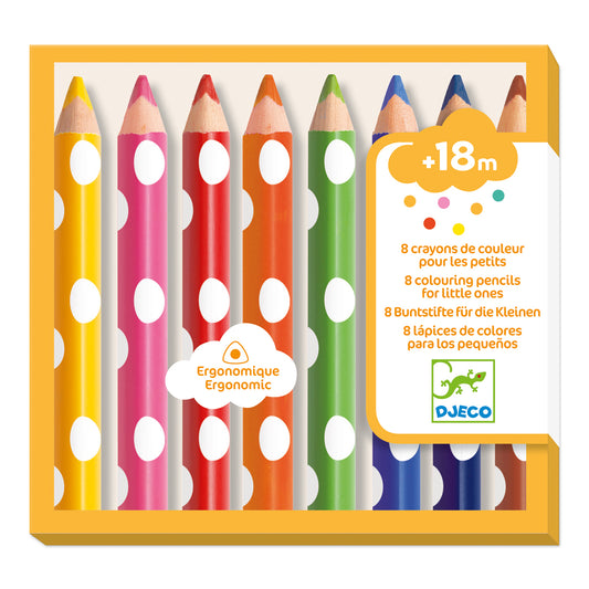 Les couleurs - 8 crayons de couleurs pour les petits