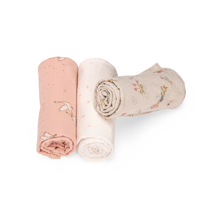 Set de 3 langes imprimés - La petite ecole de danse